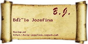 Bőle Jozefina névjegykártya